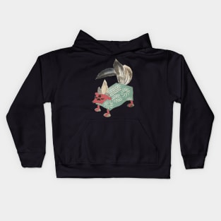 Cute Japanese Paper Dancing Lion Kawaii Cat Kids Hoodie